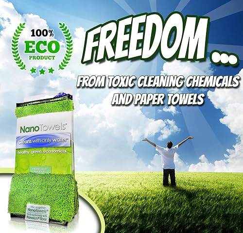 Miniatura 3 de Life Miracle Nano Towels Minis - Increíble tela ecológica que limpia prácticamente cualquier superficie con solo agua. Tamaño de viaje. No más