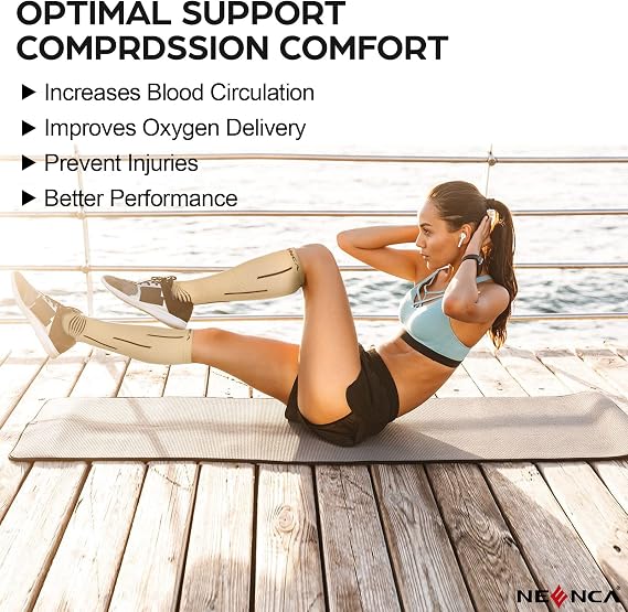 NEENCA Compression Socks for Women & Men 20-30 mmHg Knee High