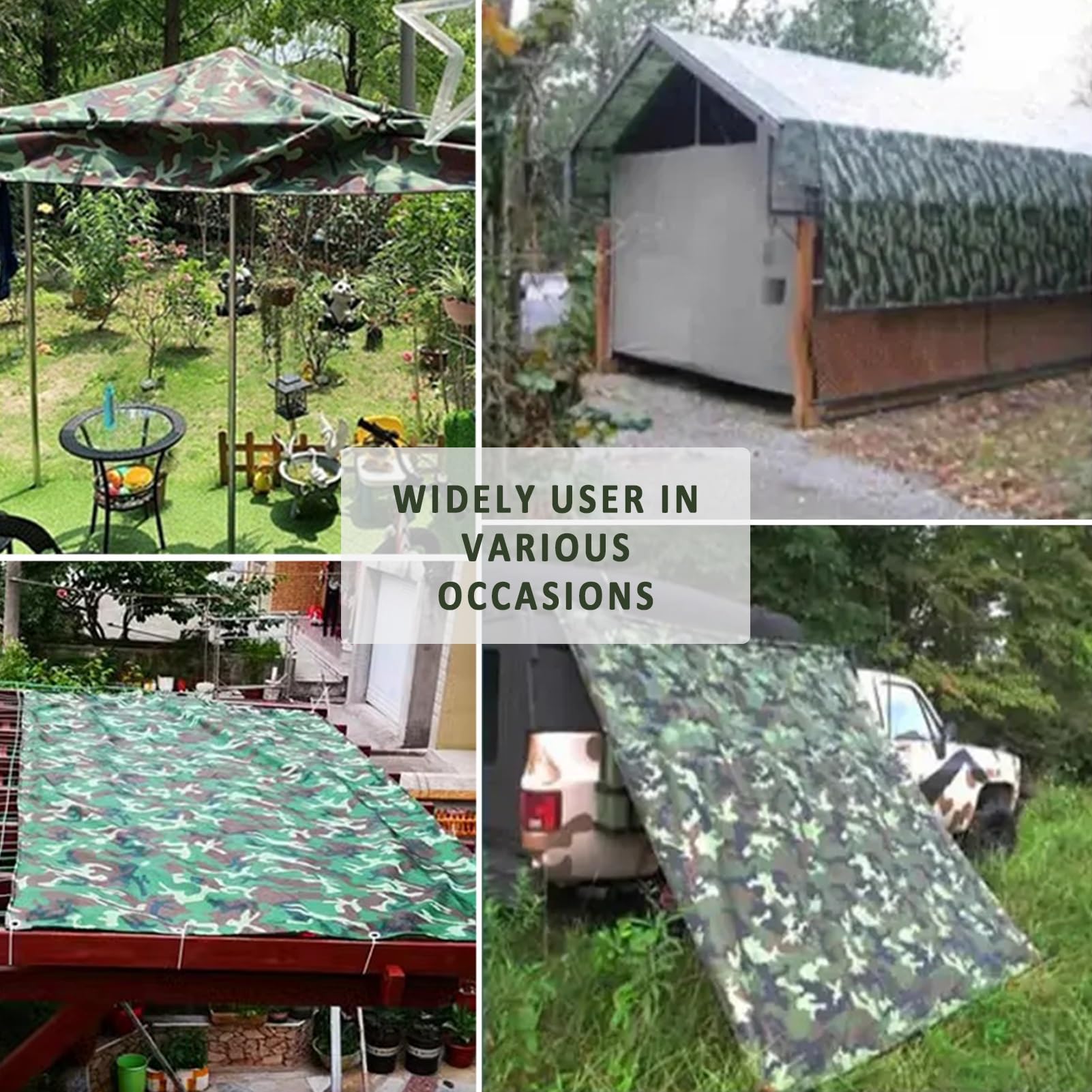 Tarpaulin Waterproof Heavy Duty 3mx4m 4x6m 5x5m 0.45mm Thick Tarp Sheet Cover With Reinforced Grommets, Large Ground Camping Sheet(3x6m(9.8ftx19.7ft - View #4