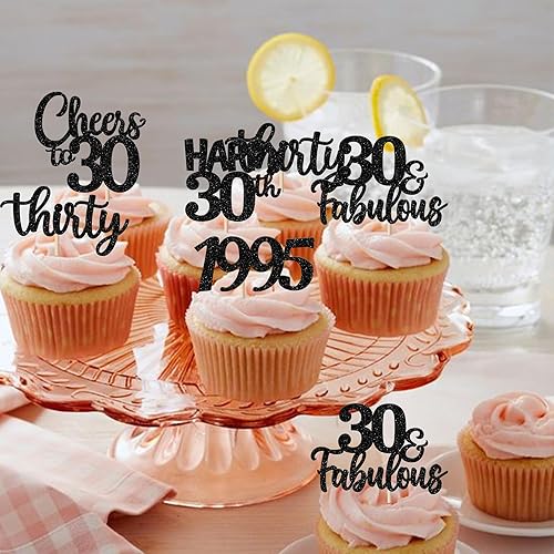 Miniatura 241 de Rsstarxi Paquete de 30 adornos para cupcakes de 15 cumpleaños con purpurina Mis Membrillo 15 desde 2010 Feliz 15º Cupcake Toppers Quince Cheers to