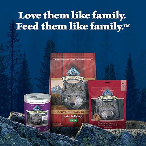 Miniatura 9 de Blue Buffalo Wilderness Rocky Mountain Recipe - Alimento seco natural con alto contenido proteínico, carne roja con cereales, bolsa de 24 libras