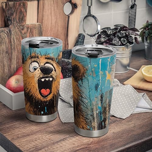 Miniatura 2 de ORCAE Regalos de oso de 20 onzas para los amantes de los osos, regalos de café para los amantes del café, divertidos, frescos, lindos vasos de oso