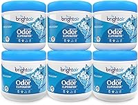 Bright Air Super Odor Eliminator Gel, Cool & Clean Scent, 14oz Case of 6, Lasts 90 Days, Natural Essential Oils for Home & Office
