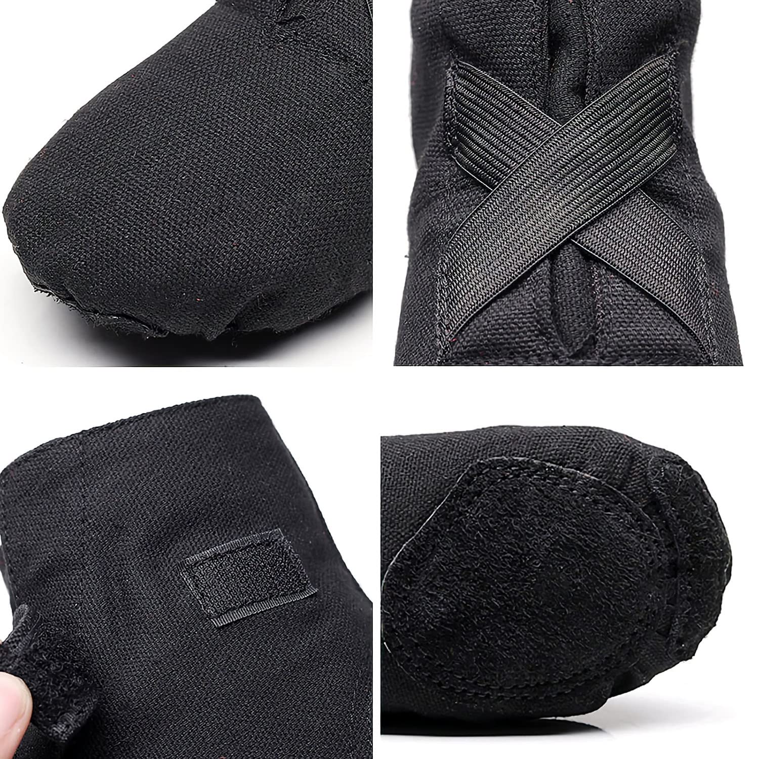 Modernes Chaussures de Jazz Danse Chausson de Ballet Boot Semelle Souple Yoga Gymnastique Split Plate Ballet Doux Toile Chaussons pour Femmes