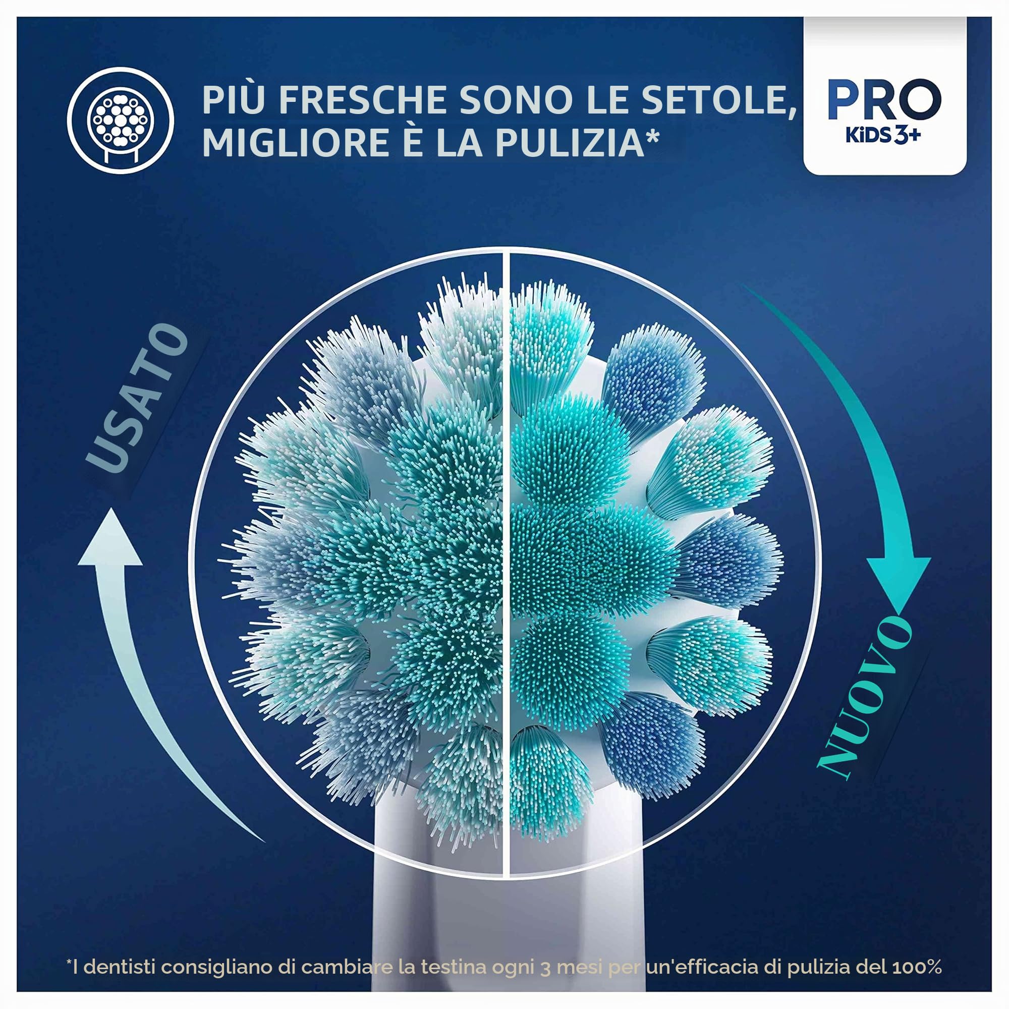 Oral-B Spazzolino elettrico Pro Kids, regalo di Natale per bambini, 1 testina per spazzolino da denti, 4 adesivi Spiderman, 2 modalità con modalità sensibile adatta ai bambini, dai 3 anni in su, spina