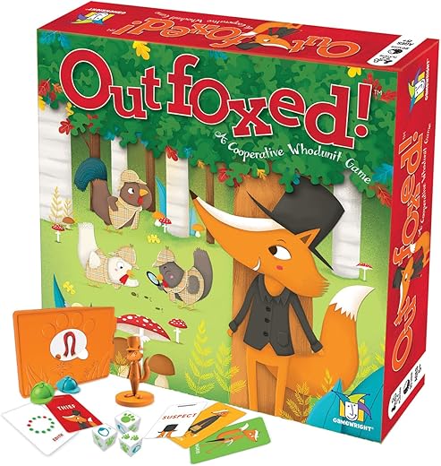 Gamewright Outfoxed! Review: Fun Family Board Game for Ages 5+ (2-4 Players, 20 Min)