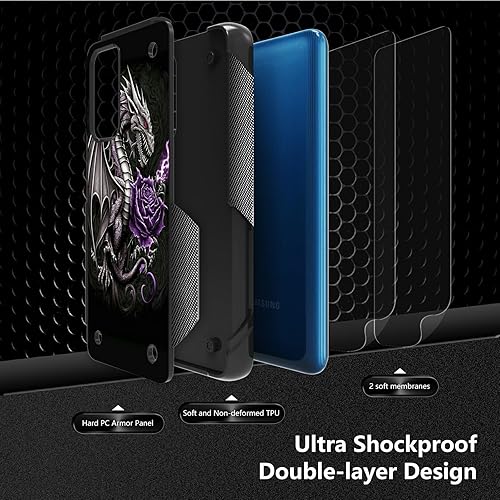 Miniatura 86 de Funda para Samsung Galaxy A23 Galaxy A13 4G/5G, Galaxy A04, Galaxy A04S, Galaxy A32 5G, con 2 protectores de pantalla, funda protectora híbrida