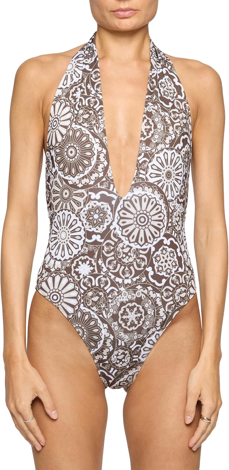Ramy Brook Womens Print Lorela One Piece