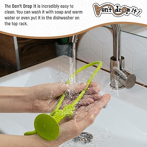 Miniatura 6 de Don't Drop It Correa de silicona con ventosa para evitar que las tazas, botellas, juguetes y más golpeen el suelo. Se fija fácilmente a superficies
