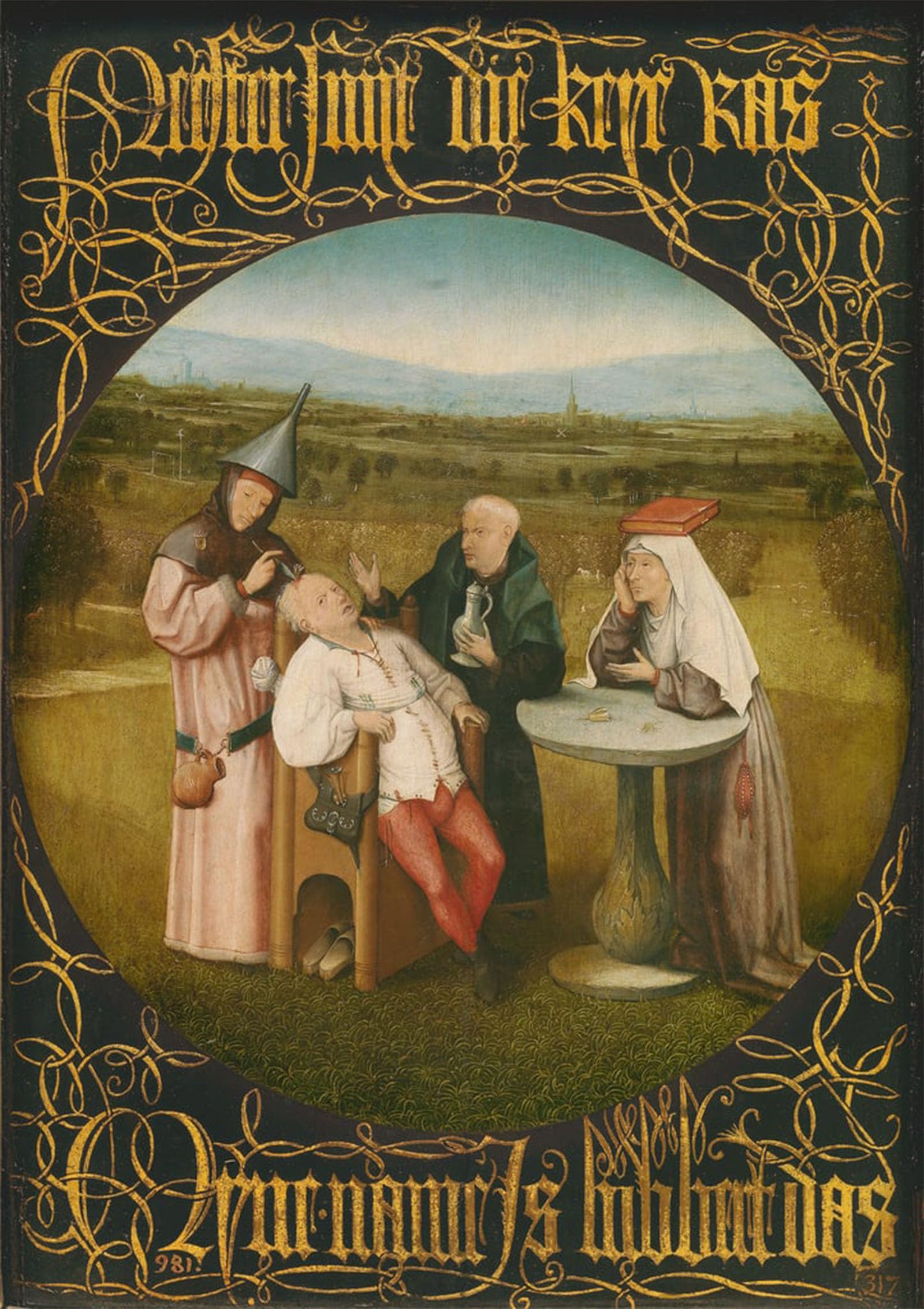 SERENDIPITP Retro Picture Poster Wall Art Pictures Painting Christ and the Adulteress by Hieronymus Boske Wall Art Canvas Print for Wall Decor 60x90cm