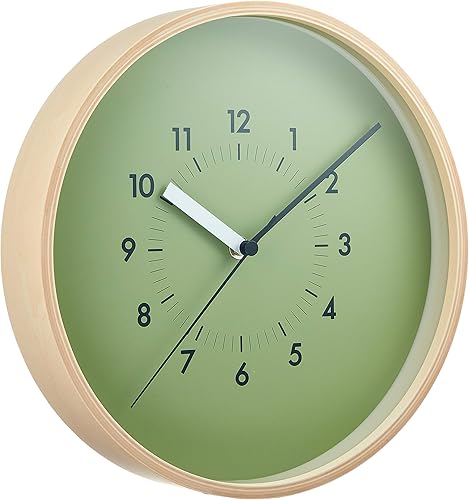 Miniatura 3 de Lemnos Reloj de Pared Analógico Soso General Reloj de Cuarzo Madera Natural SOSO Verde AWA13-06 GN Lemnos