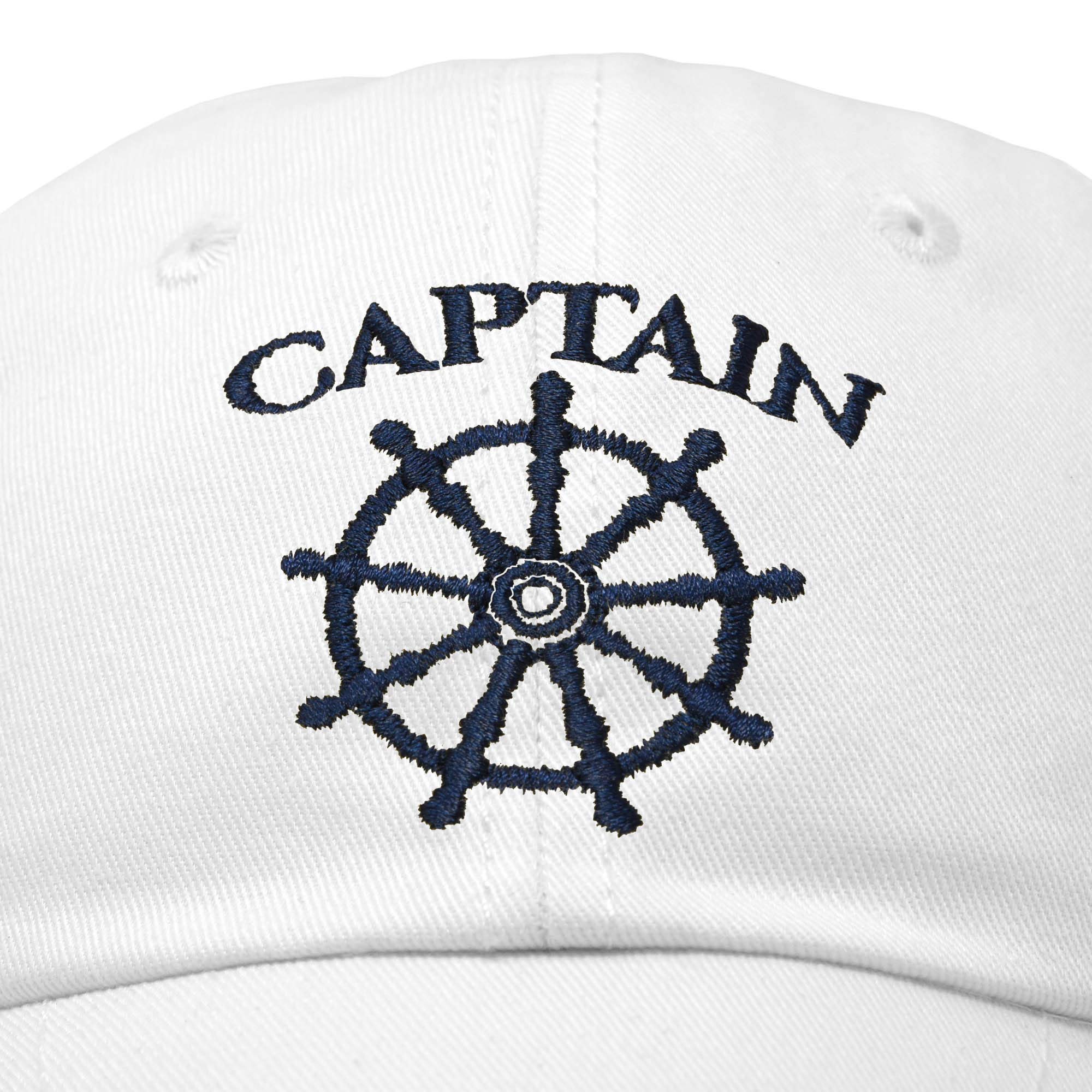 DALIX Captain Hat Sailing Baseball Cap Navy Boating Men Women White