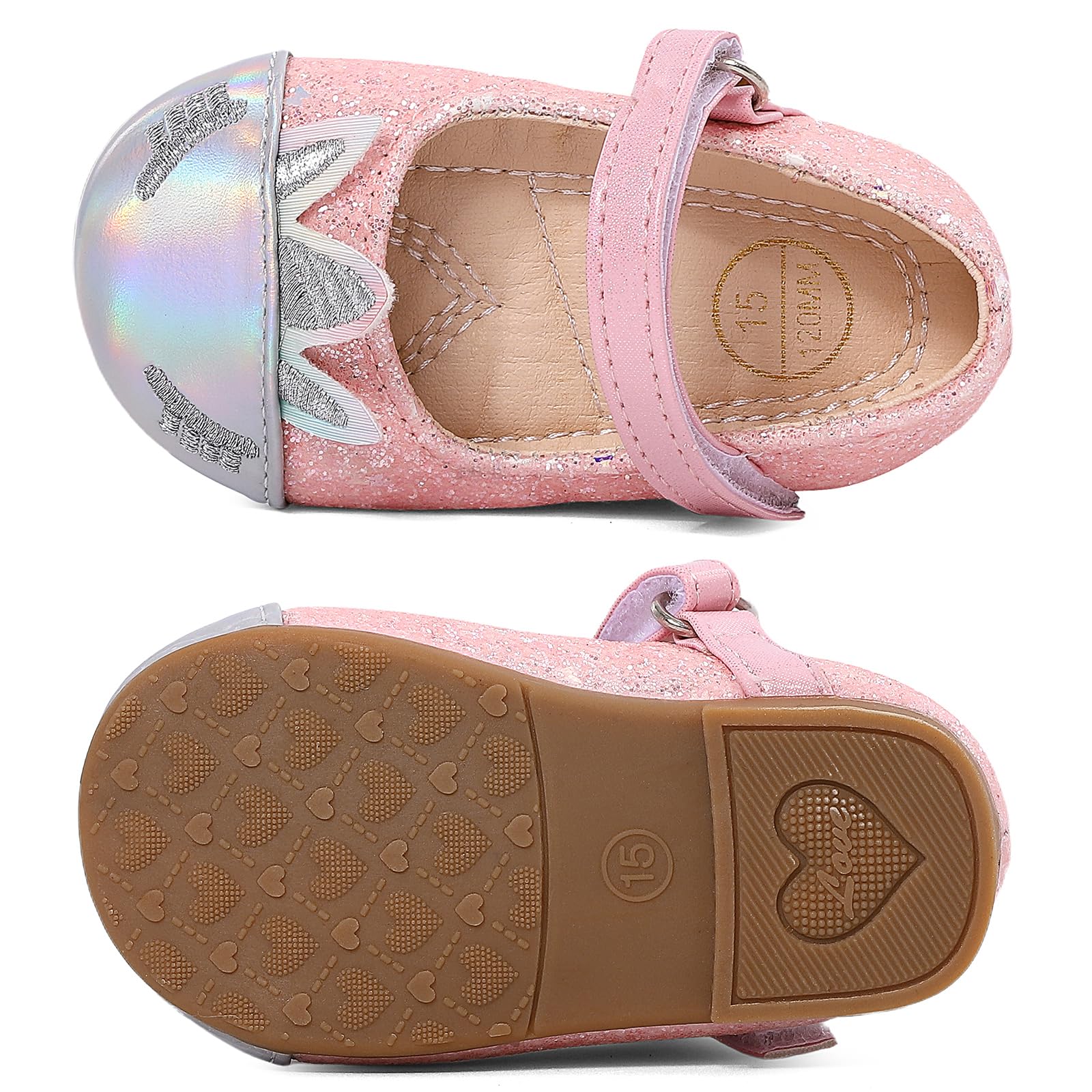 LACOFIA Ballerine per neonata Scarpe Primi Passi Antiscivolo per Bambina