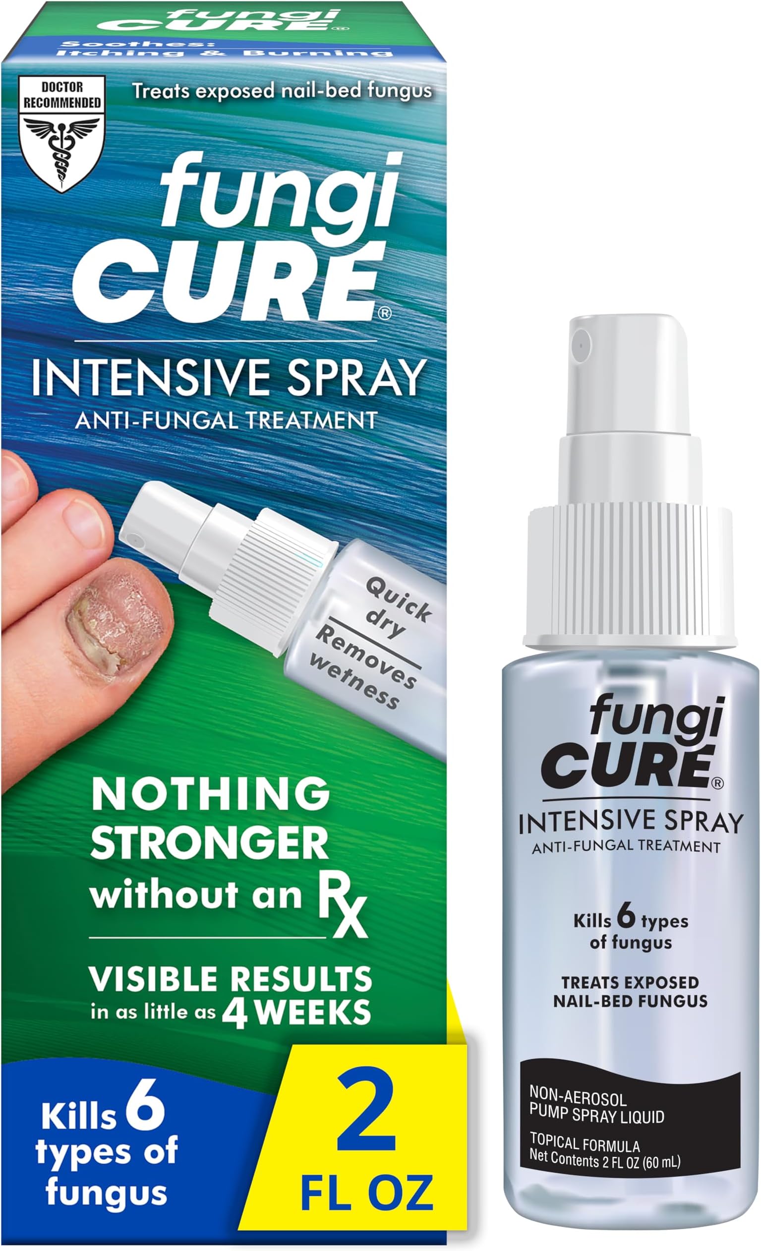 FUNGICURE Intensive Spray, Antifungal Treatment, Kills 6 Types of Fungus, Soo...