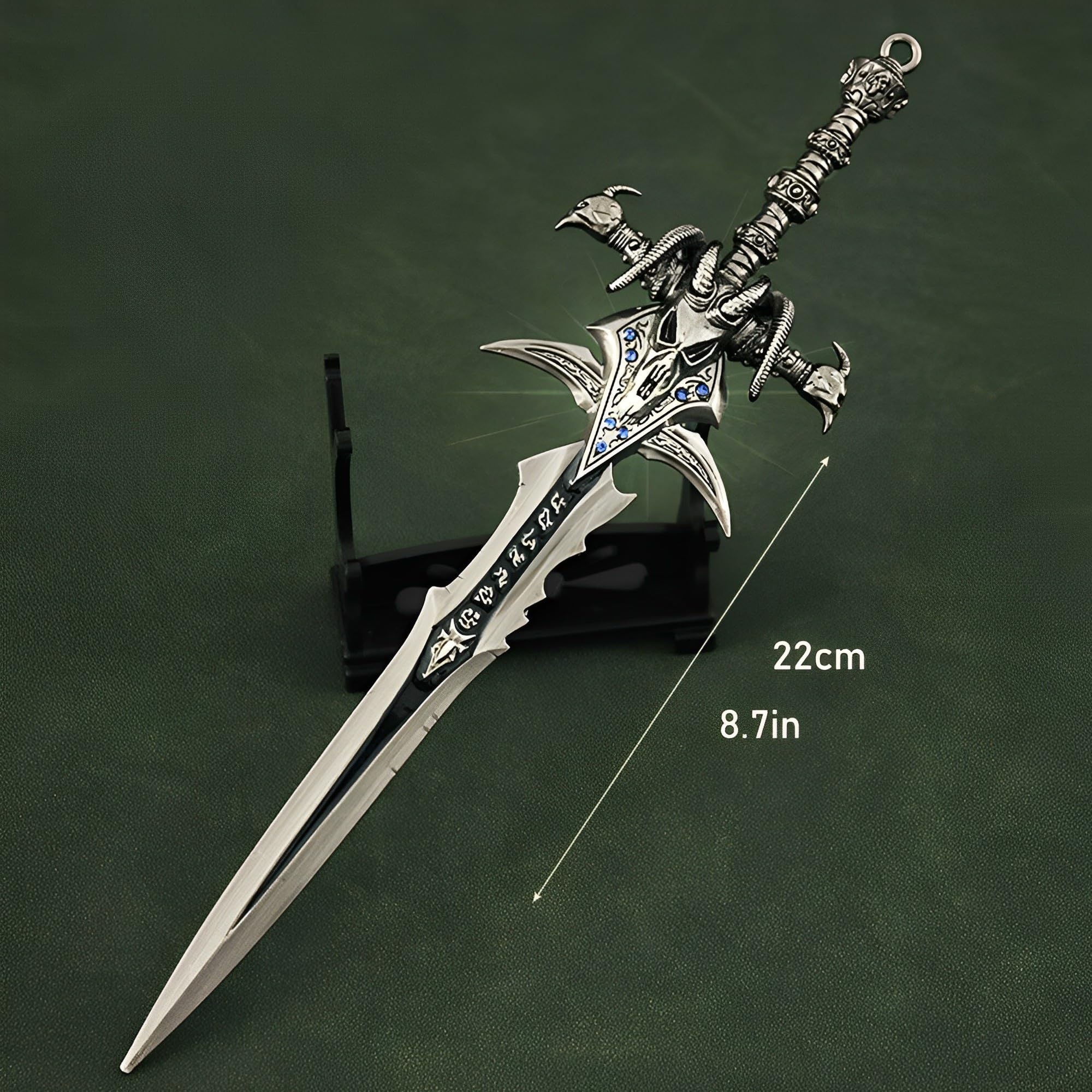 Figurine Anime, Modelli in Miniatura di Personaggi Giochi Fantasy con Supporti, Ashbringer, Frostmourne, Gorehowl
