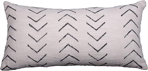 Trade Star Funda de almohada rectangular moderna y decorativa para cojín lumbar, funda de cojín de sofá con telar a mano, funda de almohada de lujo