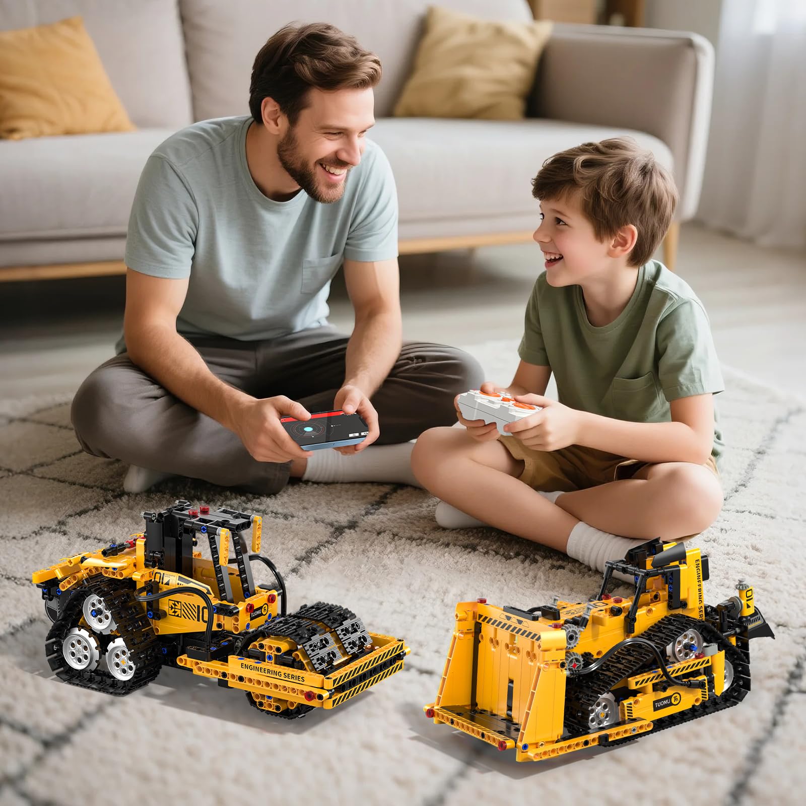 Technic Roboter Bauspielzeug Bausatz, 535PCS 5-IN-1 RC Roboter und Auto, Ferngesteuert und App Robot Bausatz Kinder, RC Programmierbar Teenager Spielzeug Geschenk ab 8-12 13 14 15 Jahre Jungen