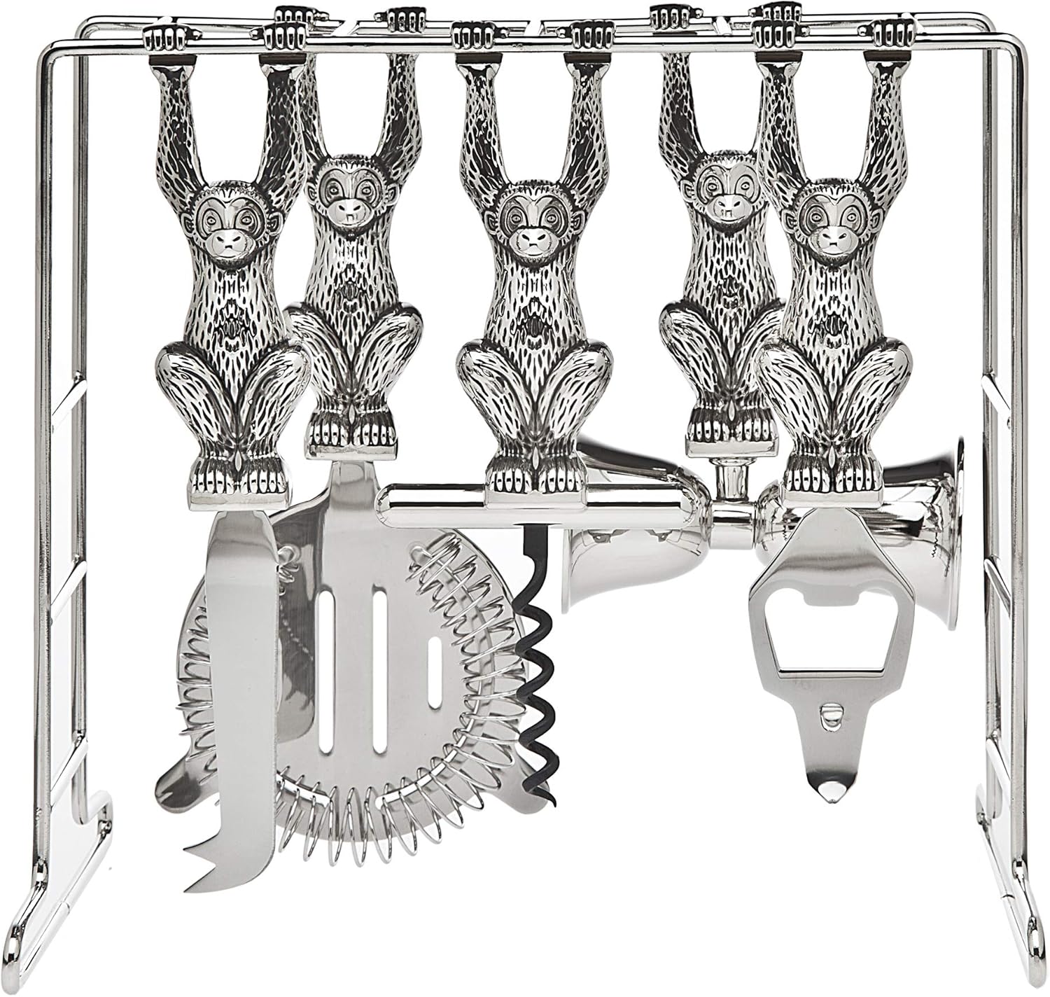 Godinger Monkey Barware Bar Tool Set - 6 Piece Set