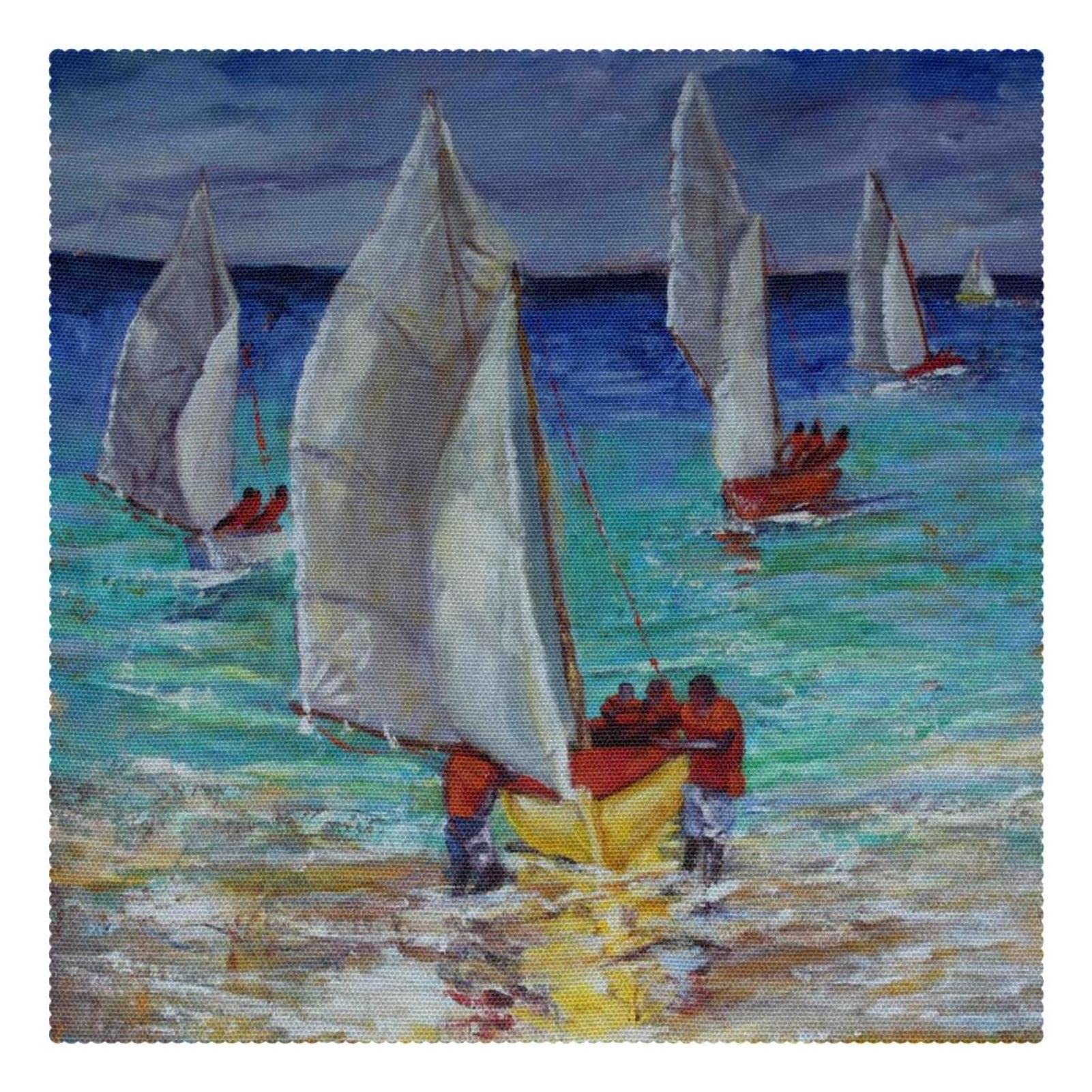 Sets de table voilier lot de 4 pour repas marins et tables d'été sur le balcon