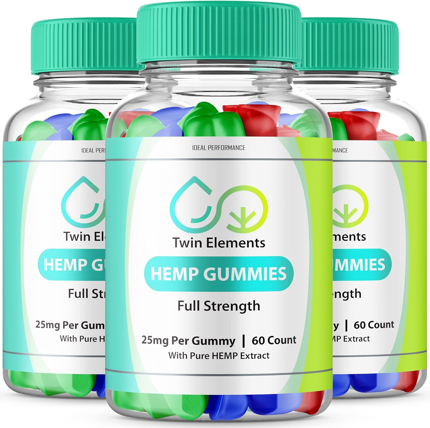 IDEAL PERFORMANCE (3 Pack) Twin Elements Gummies Twin
