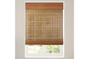 CALYX INTERIORS Cordless Bamboo Roman Shade Blind, Light Filtering