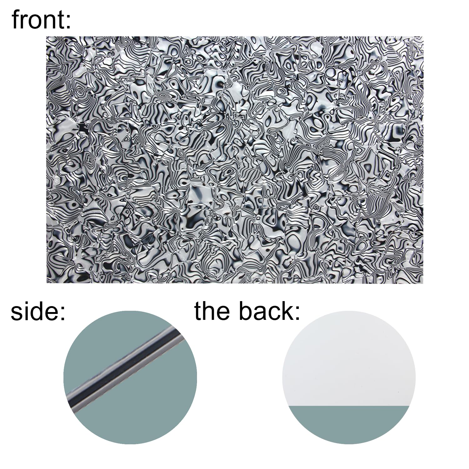 29x43cm Blank Pick Guard Scratch Plate Material Sheet Beige Pearl 3 Ply (Black and white shells)