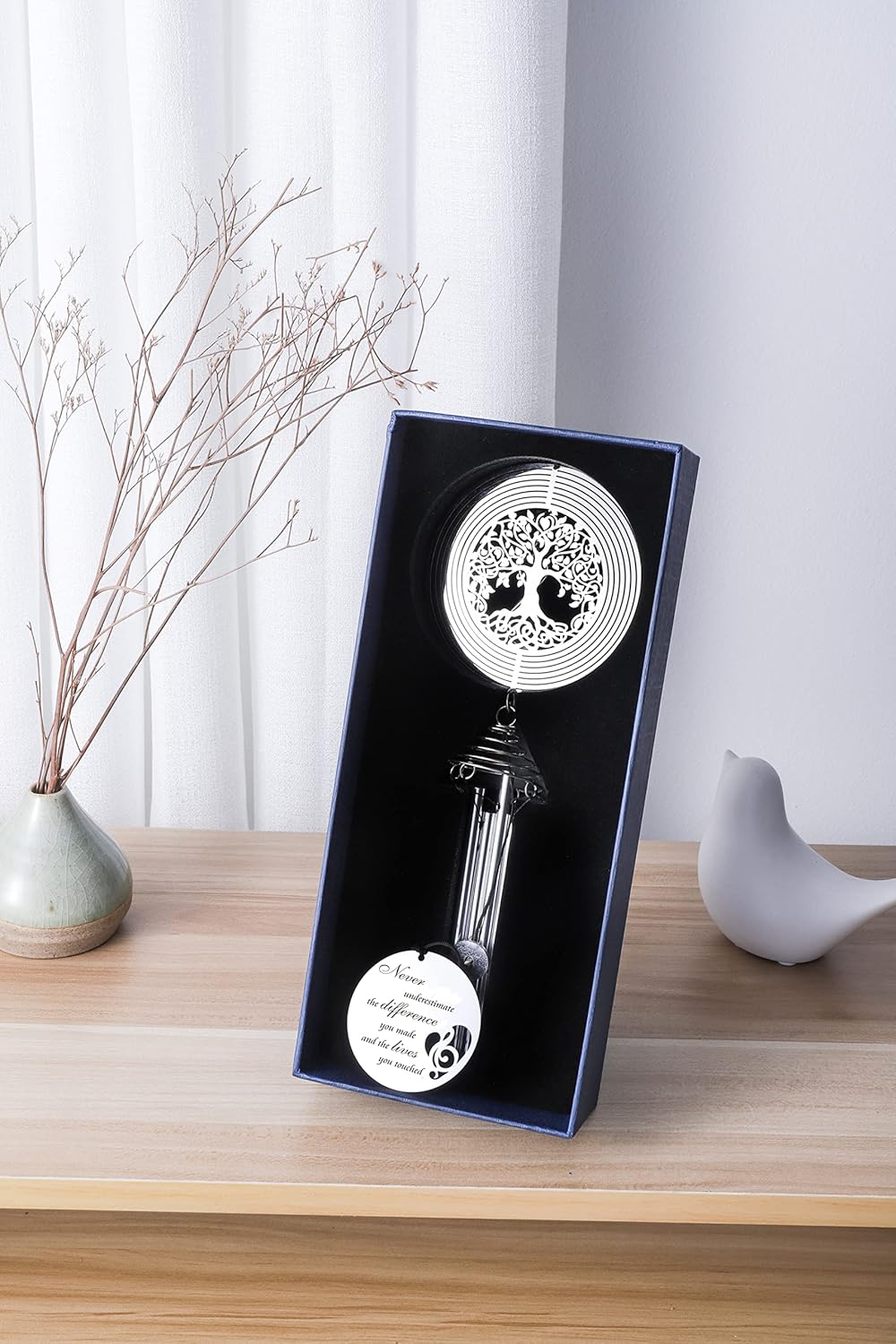 Retirement Wind Chime with Tree of Life Wind Spinner - Retirement Gifts for Women/Men 2025 - Happy Retirement Gifts for Teacher, Nurse, Coworker, Retired Boss