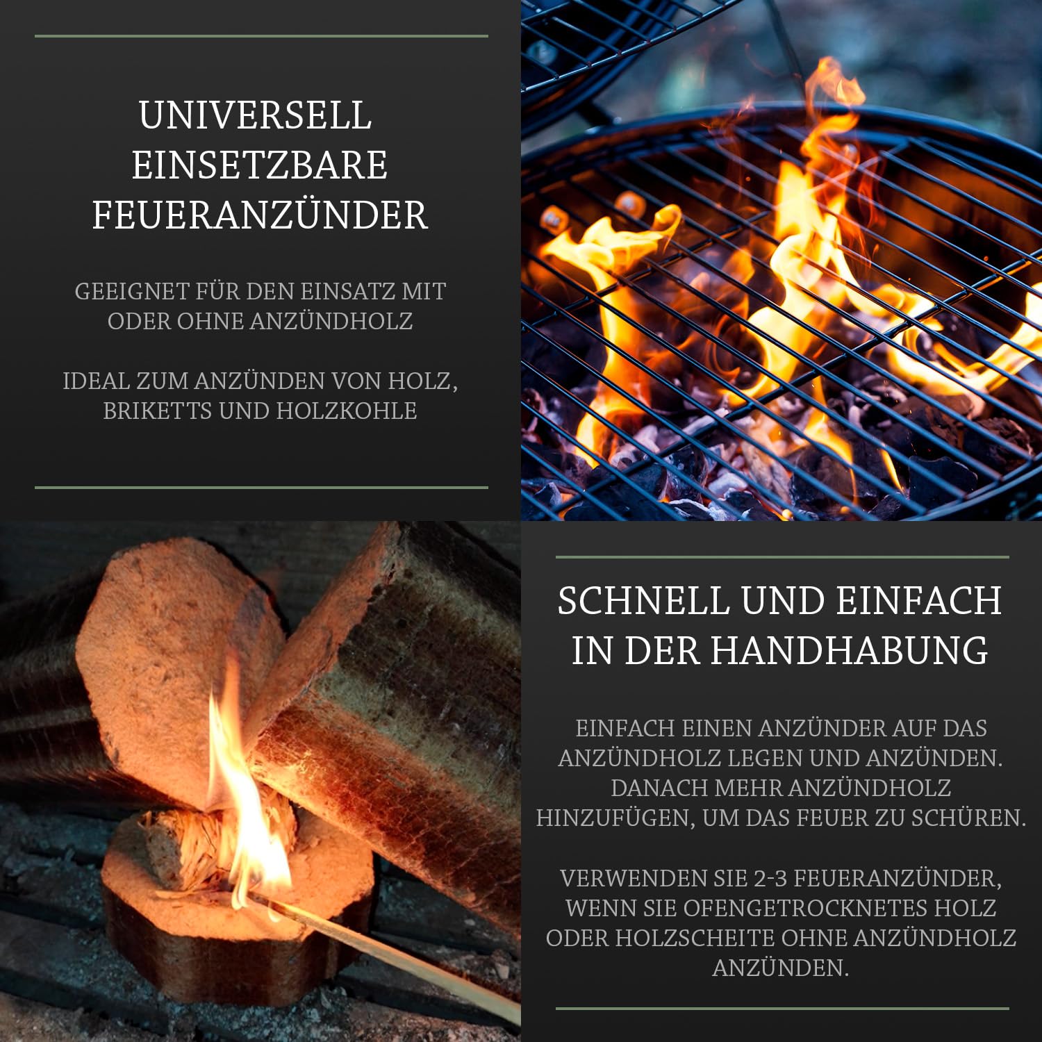 Log Barn Natürliche Anzündwolle - 200 Stück, Öko Anzünder Holzwolle für Holzöfen, Pizzaöfen, offene Feuer, Kaminanzünder und Grillanzünder - Echtes Log Barn Anfeuerholz (200 PC)
