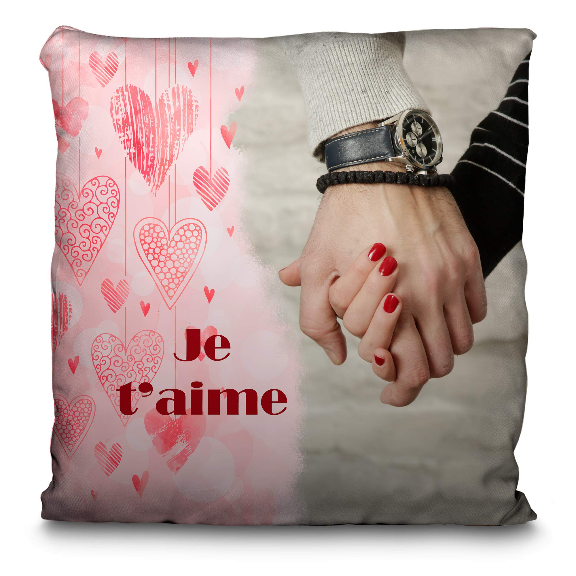 Coussin Personnalisé Avec Photo. Cadeaux Personnalisés De Valentines. Impression De Toute La Surface Du Coussin Personnalisé. Coussin Amour Remplissage Inclus. Diverses Tailles. Coeur Textures