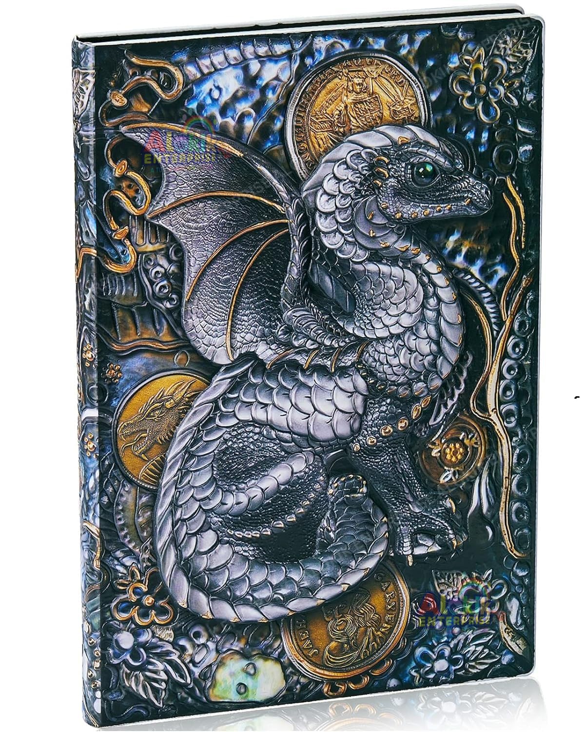 Worshiper3D Vintage Dragon DND Journal Writing Notebook,3D Dragon Embossed Leather Notebook Travel Journal With 200 Pages A5 Journal Diary Writing Valentines Anniversary Birthday Gifts for Men Women