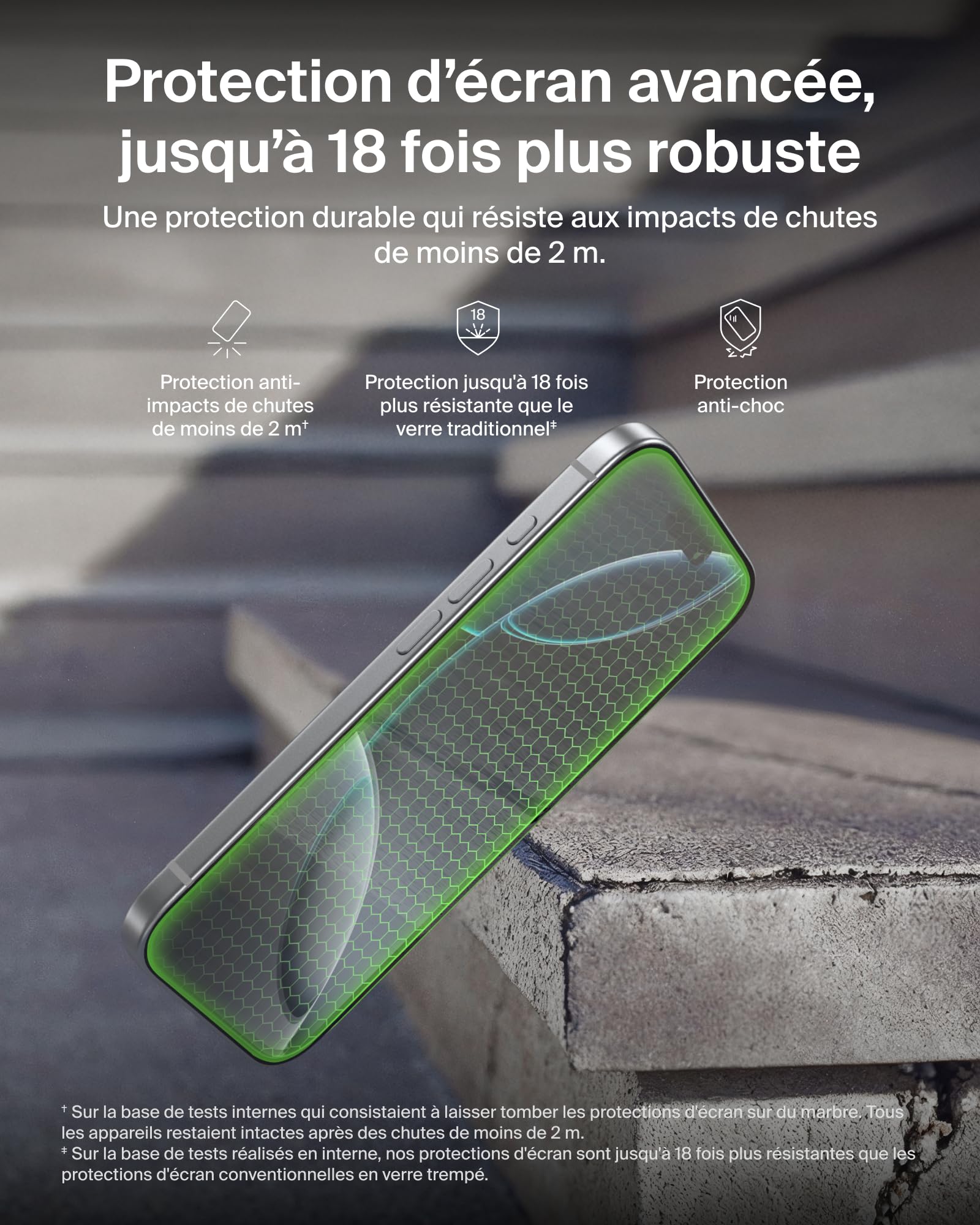 Image secondaire de Belkin InvisiGlass Protection Écran Privacy pour iPhone Air - Verre 9H Anti-Rayures