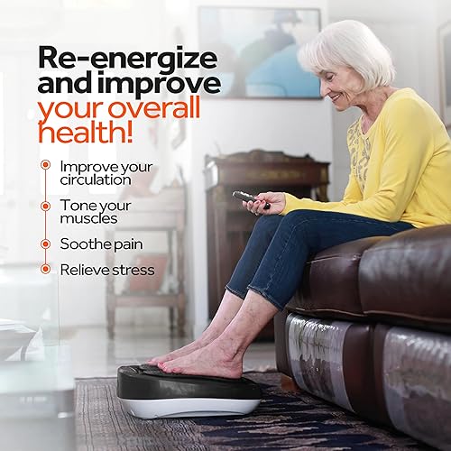 Miniatura 2 de Power Legs - Masajeador eléctrico de pies con control remoto, velocidad ajustable, vibración, masajeador de pantorrillas, masajeador de pies para