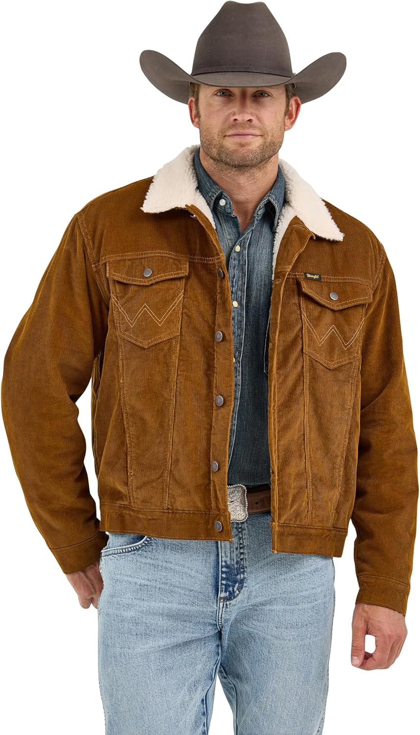 Wrangler Men's Monks Robe Sherpa Corduroy Jacket