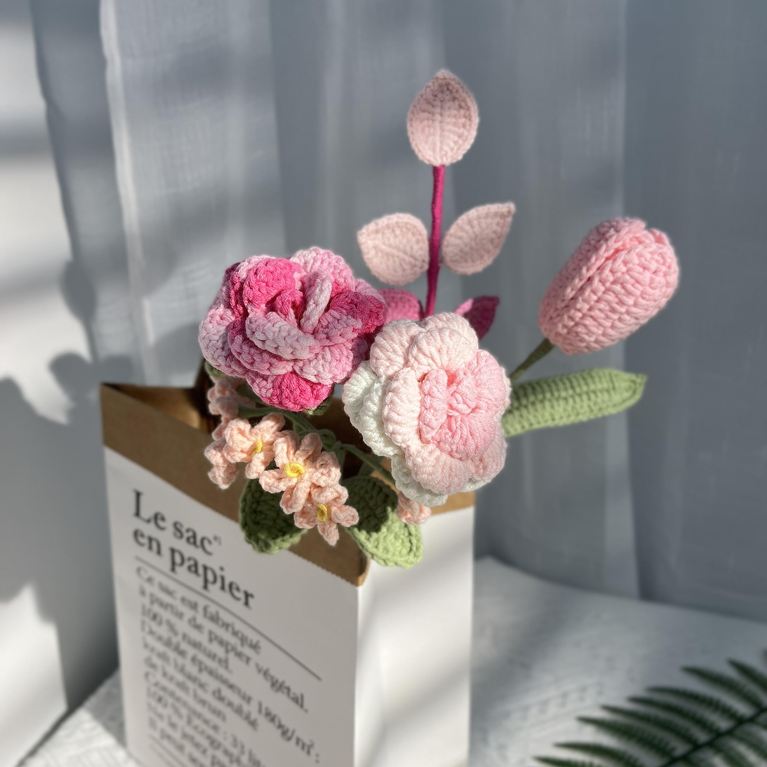 Amazon｜JOMODECOR ハンドメイド かぎ針編み ローズ