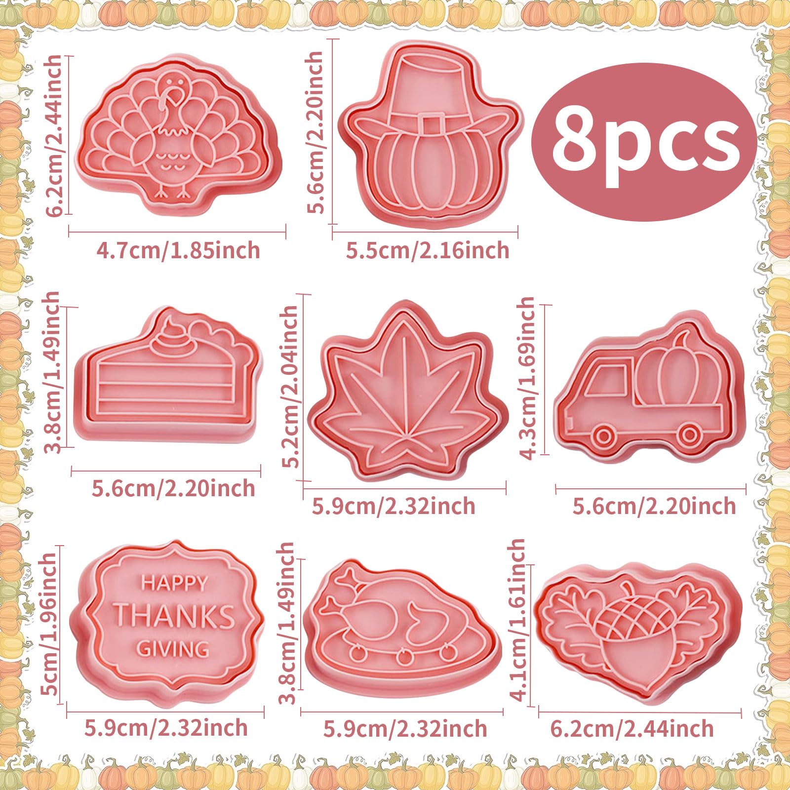 Holz Ausstechform 3D Kürbis - Backform Für Kekse & Sandwiches