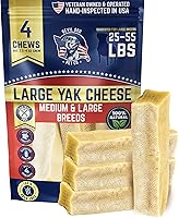 Vista 1 de Devil Dog Pet Co. Masticadores de queso de yak del Himalaya para perros, grandes - paquete de 4, 100% naturales y saludables, sin lactosa, golosinas