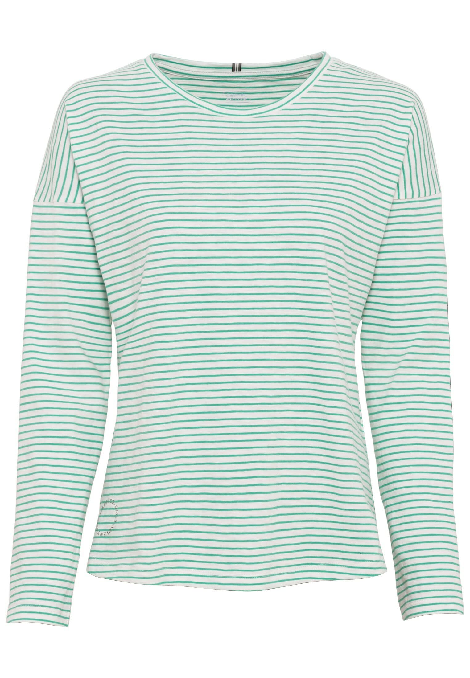 camel active Women's Long-Sleeved Shirt Made of Organic Cotton, Green, XS