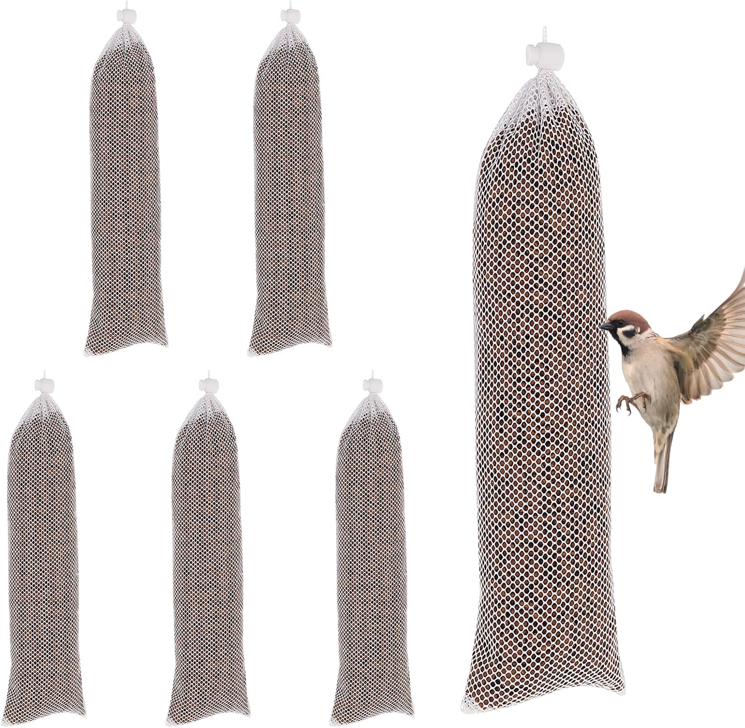 Prasacco 6 Pieces Finch Sock Feeder, Bird Feeder Finch Feeders for