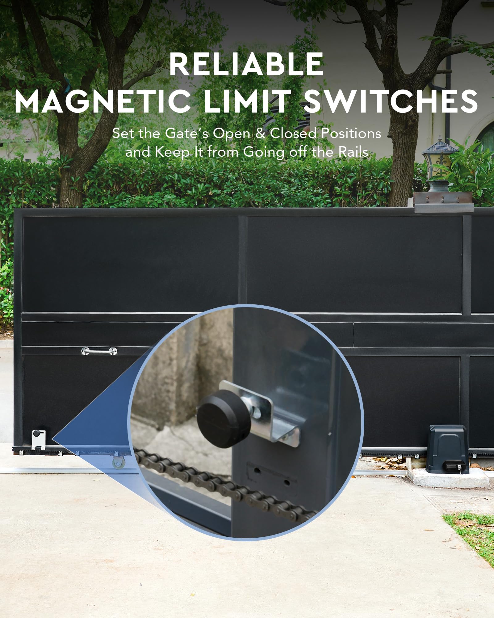 CO-Z CGDC18 Automatic Gate Opener - 170W Sliding for 1800lb