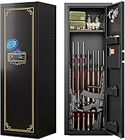 Vista 1 de Karini 10-15 Caja fuerte biométrica para rifles y pistolas. Cajas fuertes biométricas para rifles con huellas dactilares para el hogar. Gran