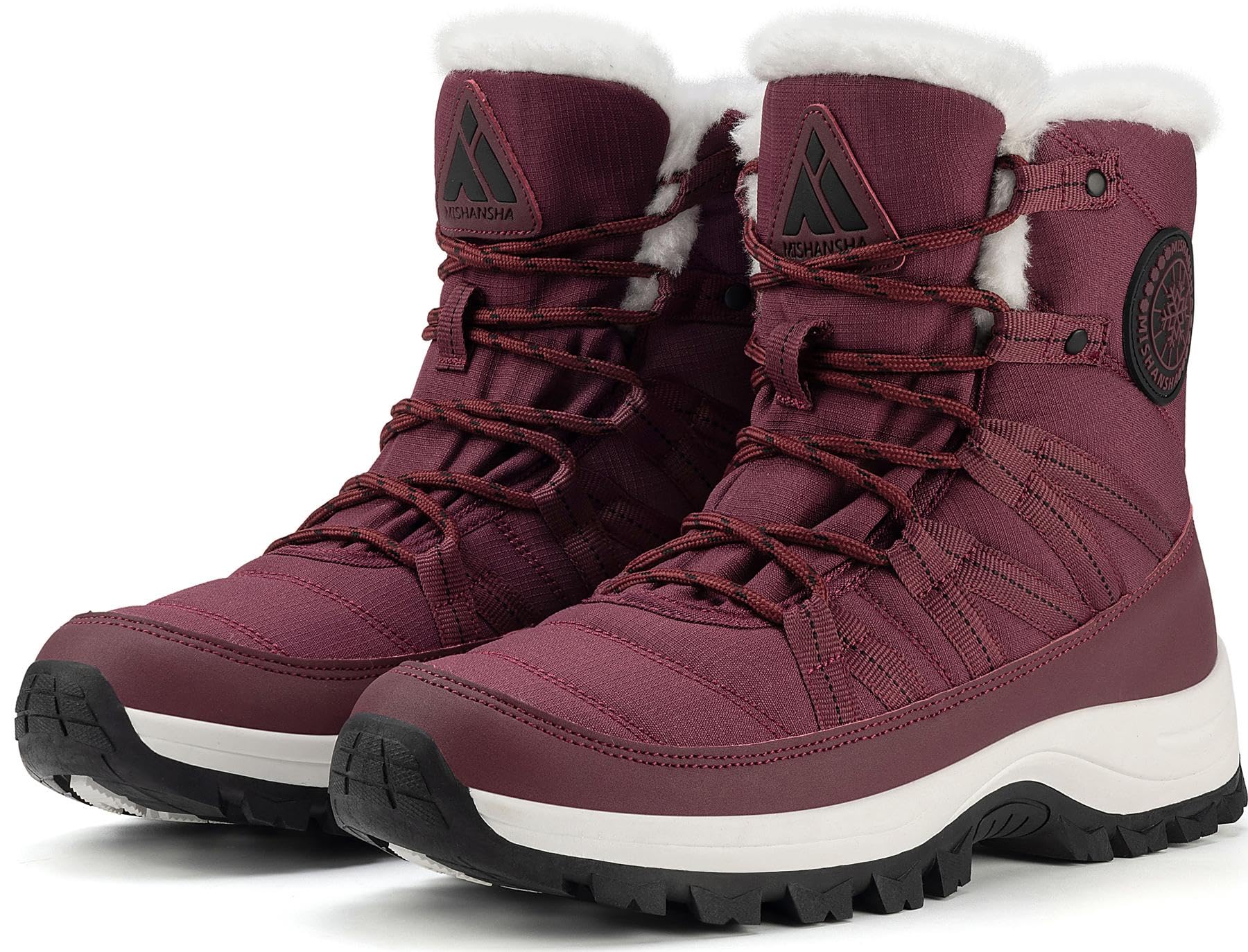 Mishansha Stivali da Neve Invernali Donna Calde Foderate Gr.36-42 EU | Scarpe Invernali,Scarpe Trekking,Scarponcini Invernali,All'Aperto,Stivaletti,Antiscivolo
