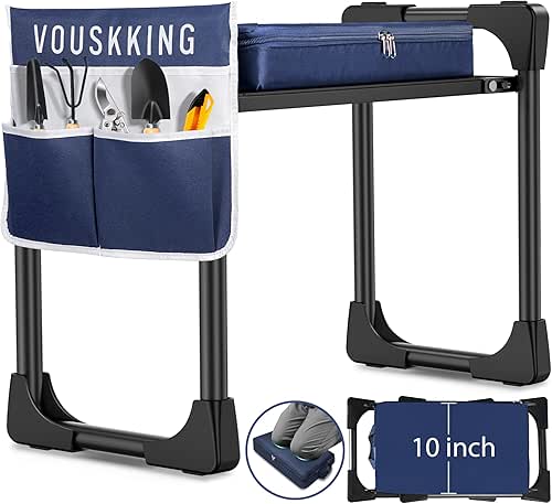 Foldable Garden Kneeler and Seat, Patented Thicker Wider Softer Kneeling