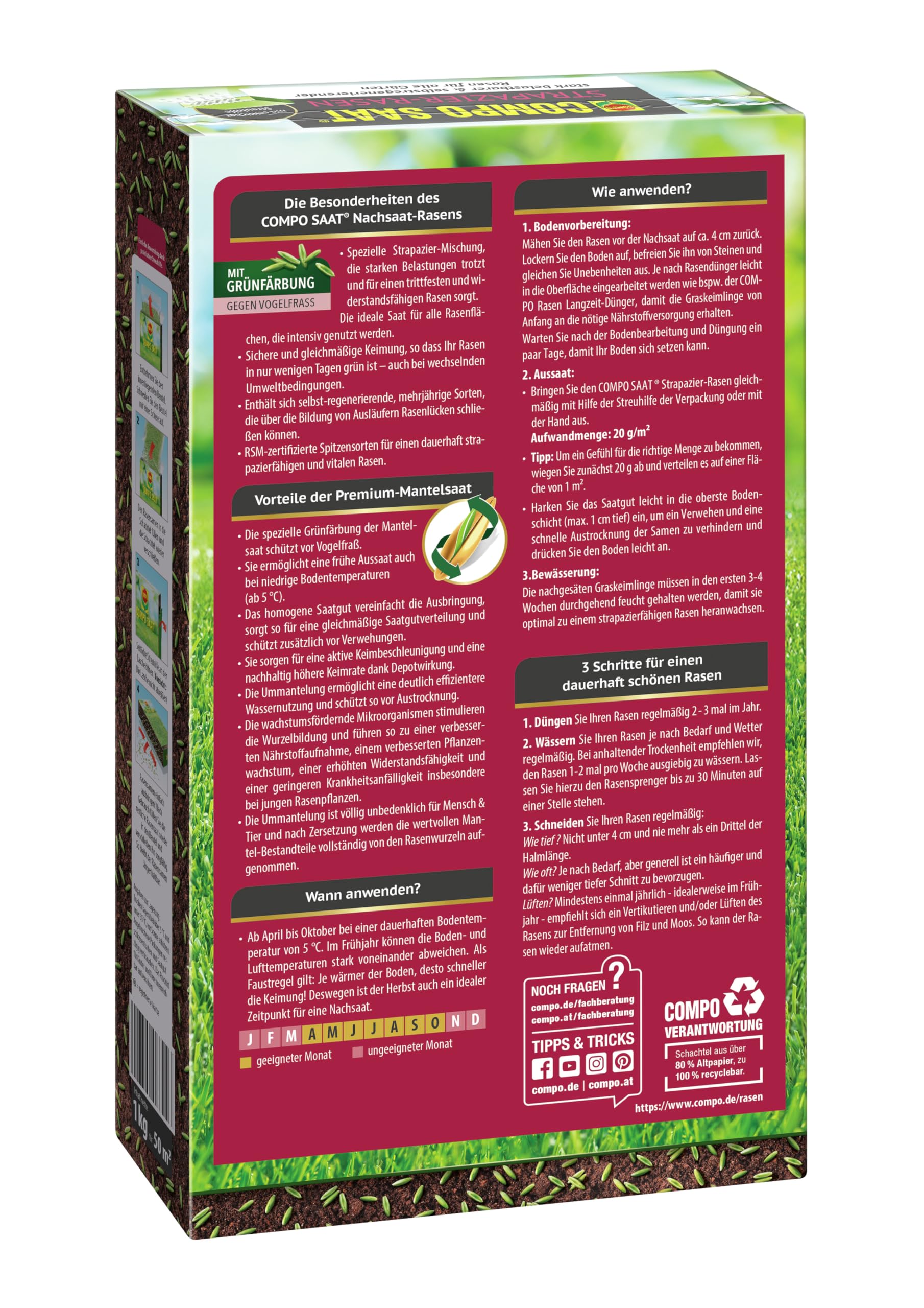 Compo SAAT Strapazier-Rasen 1 kg