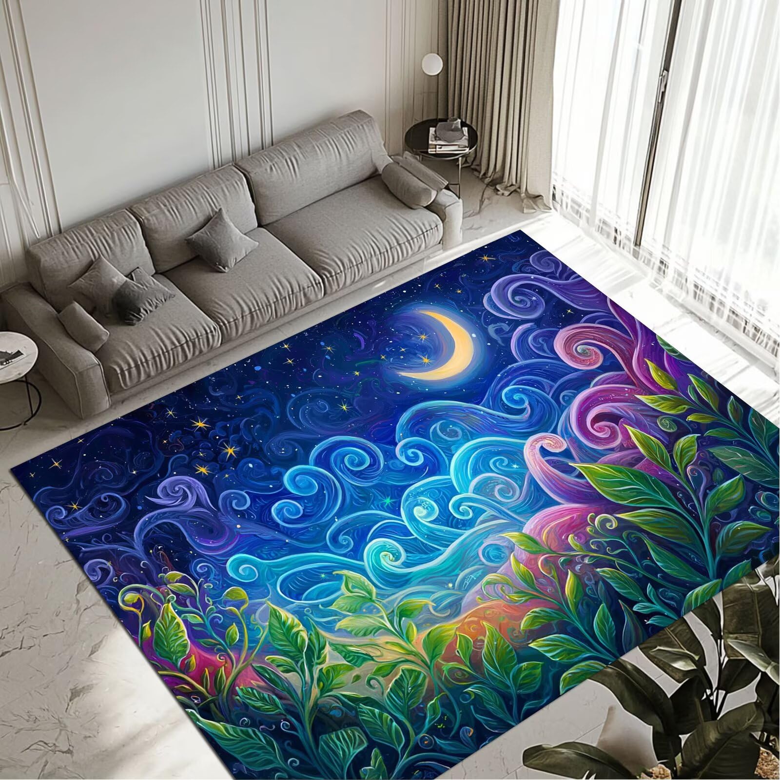 Tapis de cuisine lavable Moon 60x90cm imperméable anti-taches