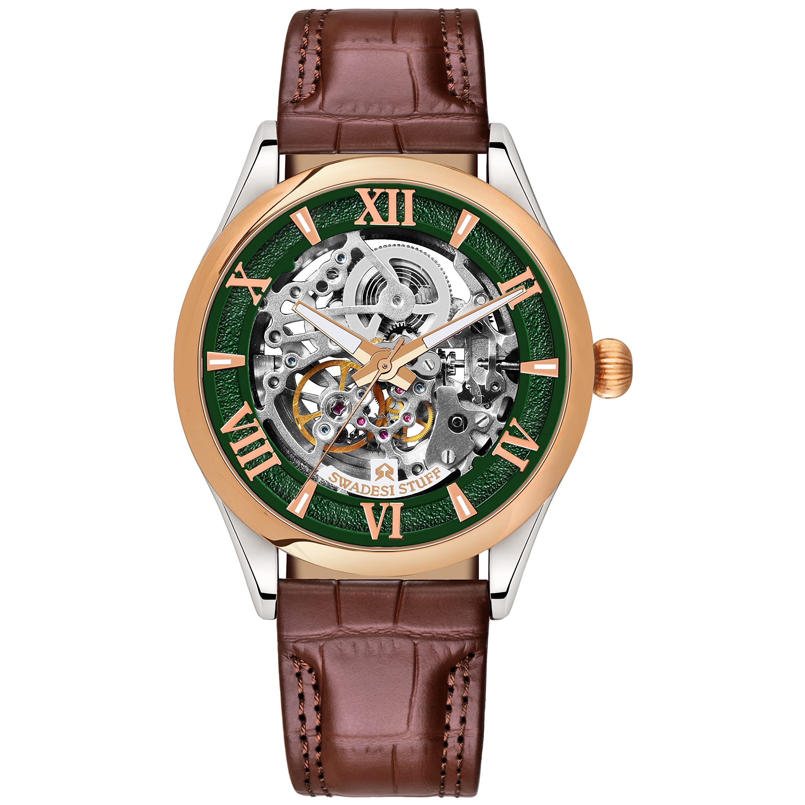 Glitterati Mechanical Skeleton Dial Premium Automatic Watch for Men