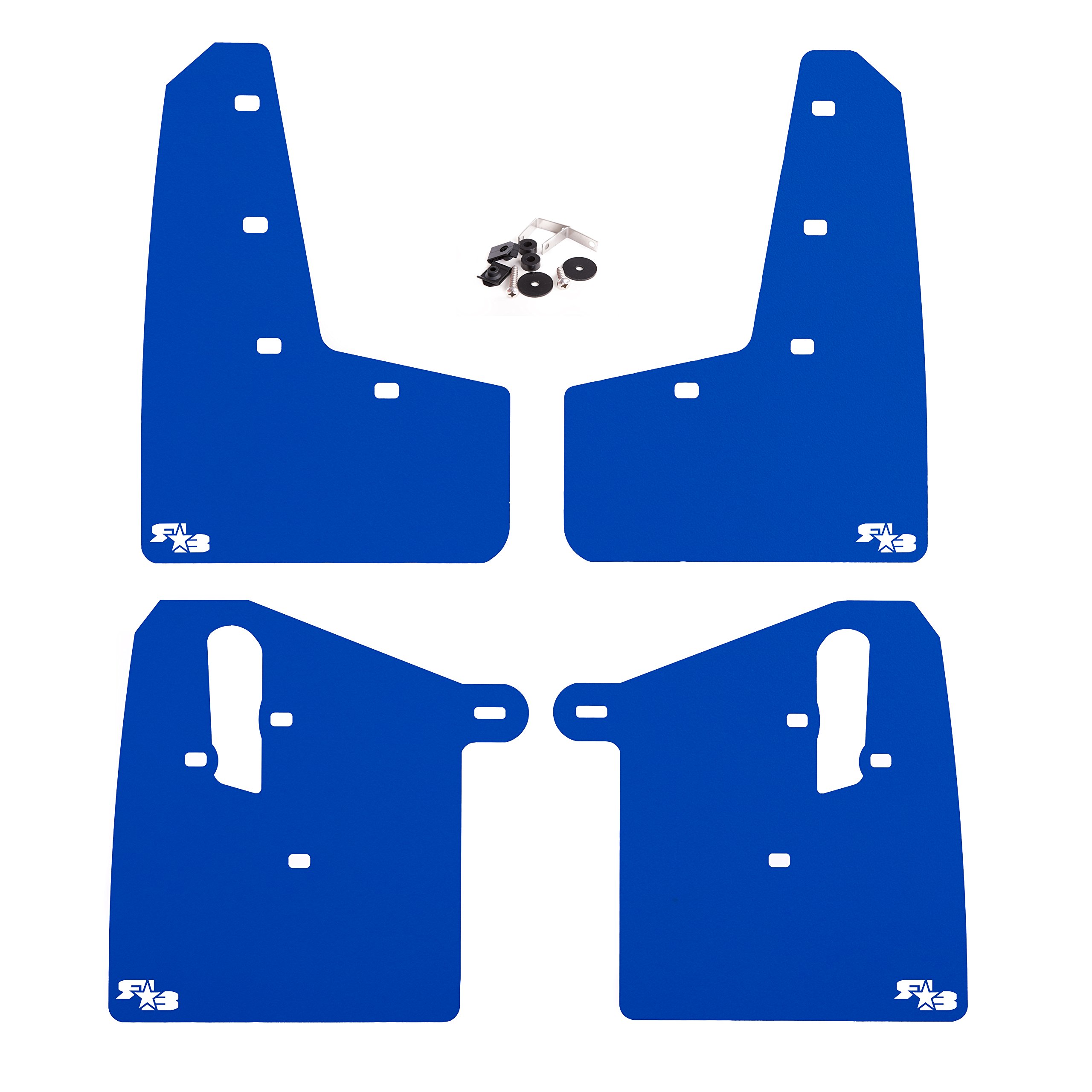 RokBlokz Mud Flaps for 2015-2021 Subaru WRX STI - Multiple Colors Available - Mud Guards are Custom Cut and Fit - Includes All Mounting Hardware (Deep