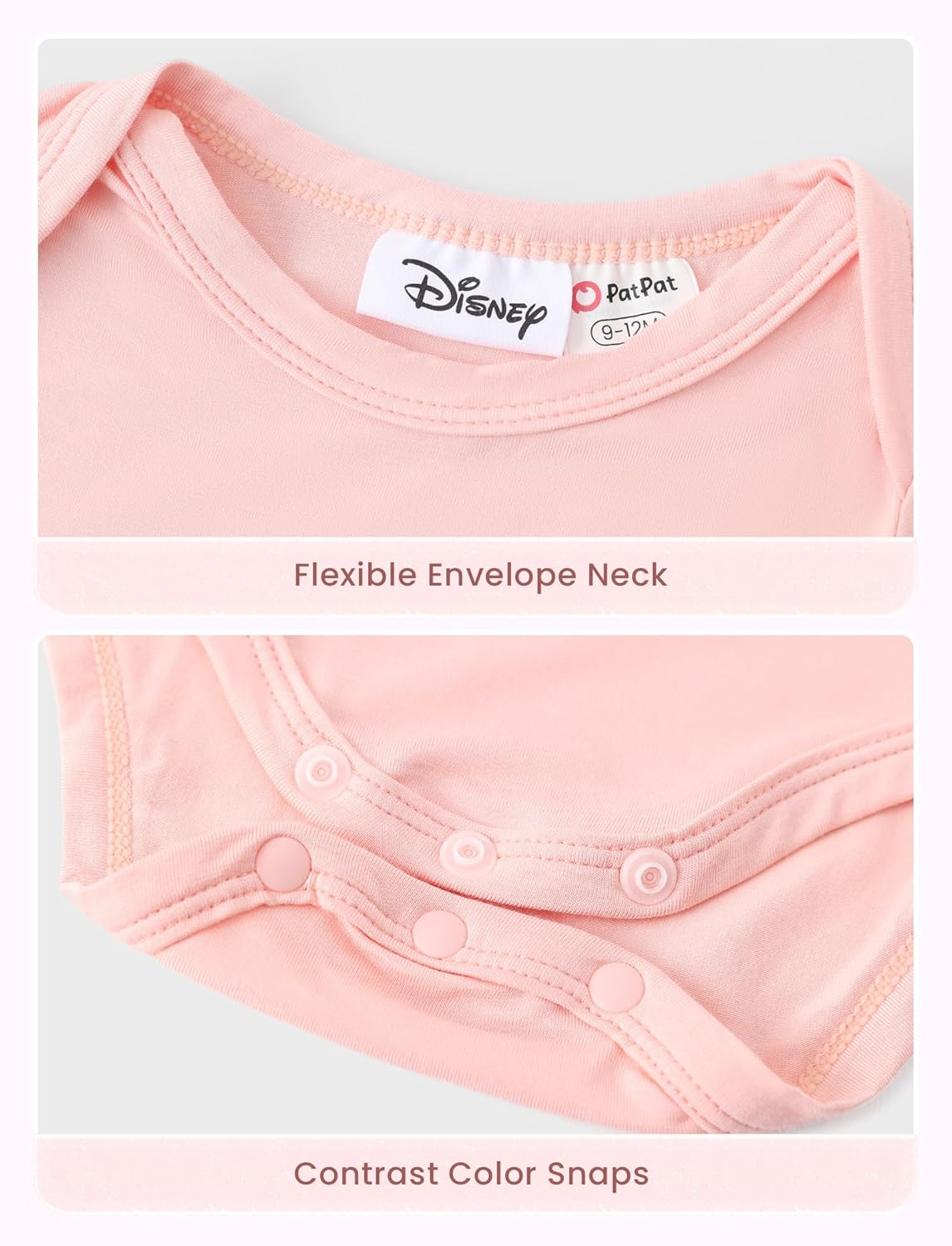 Disney Stitch Princess Marvel 3 Packs Baby Viscose Made from Bamboo Button Dwon Bodysuit for Newborn Infant - Image 7