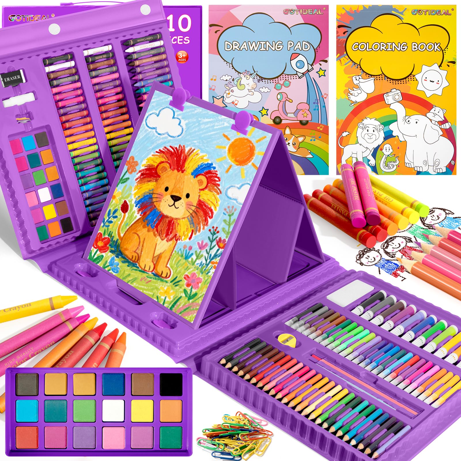 ART GALLERY アート書籍セット6.7.8.9.10 Amazon.com: GOTIDEAL Art Supplies, Kids Art Set, 210 PCS Art Kit