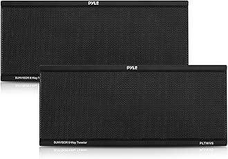 6 Way Car Stereo Speaker - Dual 200 Watt High Powered Loud Sound Speakers System With 60mm Piezo Midrange, 40mm Audio Tweeter, 4 Ohm, 2.5 Khz-20 Khz - Wire, Sun Visor Mount Strap - Pyle Pltwvs (Pair)