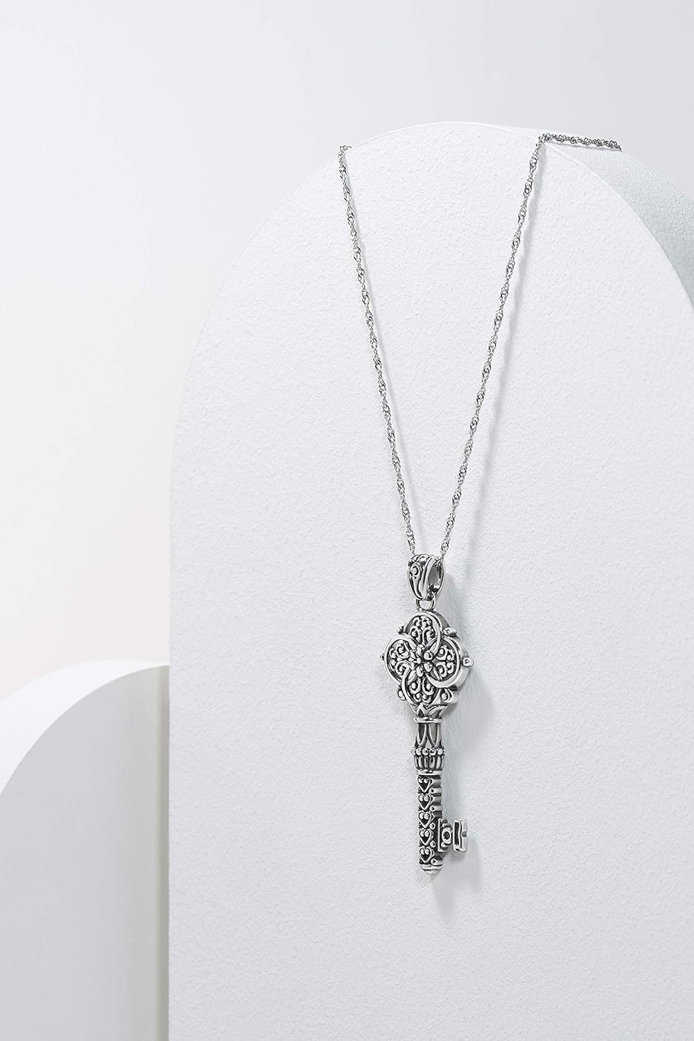 MORGAN & PAIGE Oxidized 925 Sterling Silver Celtic Key Pendant Necklace, 18 inch Hypoallergenic Jewelry Gifts - Image 6